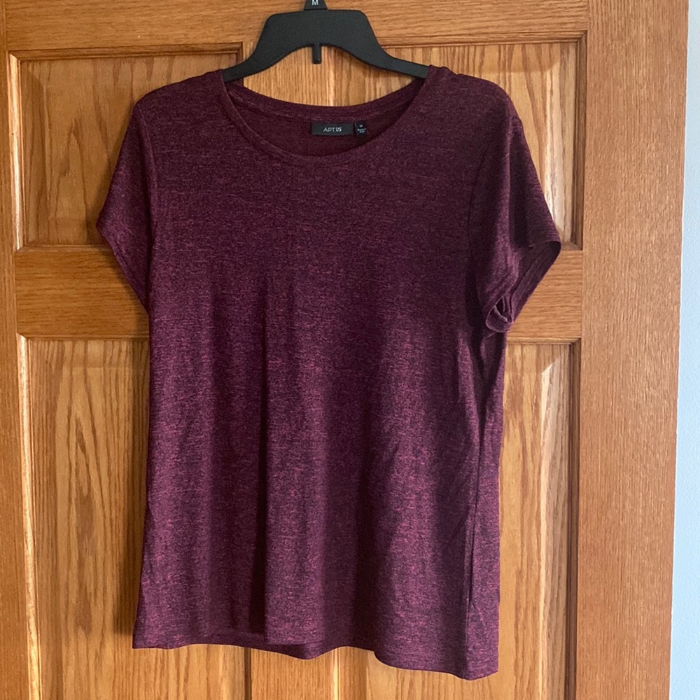 Apt 9, medium burgundy sheer top